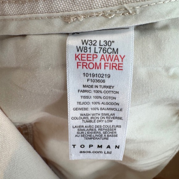 TOPMAN W32 L27 Beige Carpenter Pants Utility Workwear Trousers Gorp Core Y2K - Picture 7 of 8